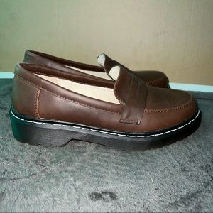 ‼️SOLD‼️EU 38 Brandless Brown Faux Leather Loafers